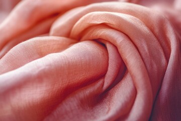 Poster - Close-up shot of pink fabric with intricate details and patterns