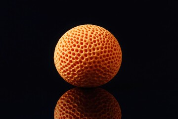 Aufkleber - a close-up shot of an orange on a shiny surface, great for use in food or still life photography