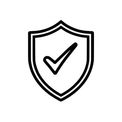 Poster - A shield with a checkmark representing safety and security Reliable protection verified Symbol of trust and approval Assurance conveyed in the graphic