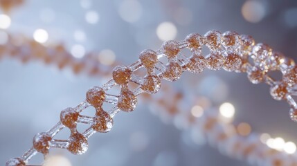Poster - A close-up view of a single strand of glass beads