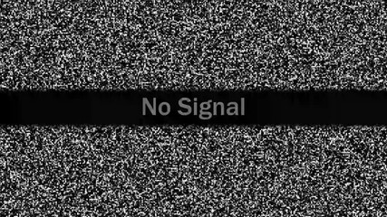 Poster - Static TV noise. Monochrome interference and glitch pixels on the screen with no signal on TV.
