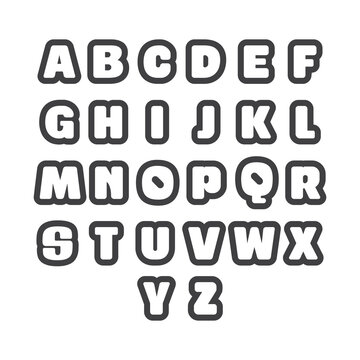Set logo vector all alphabet letters full pack graphic design template vector illustration.