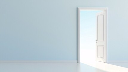 Poster - Open door leading to a bright, new world, symbolizing a fresh start