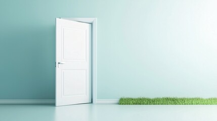 Poster - Open door leading to a bright, new world, symbolizing a fresh start