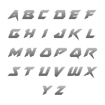 Set logo vector all alphabet letters full pack graphic design template vector illustration.