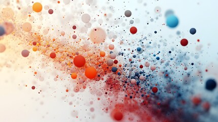 Leinwandbilder - Colorful spheres creating a dynamic and abstract flow