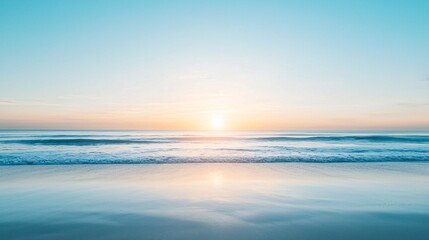 Poster - Sunrise over a calm ocean, symbolizing new beginnings and fresh starts