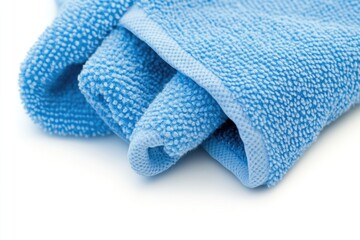 Aufkleber - A close-up shot of a blue towel on a white surface