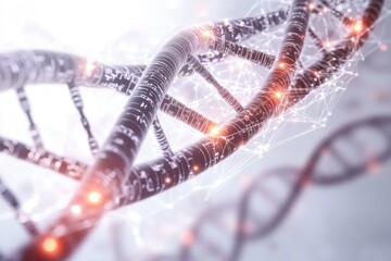 Poster - A close-up view of a double-strand DNA molecule