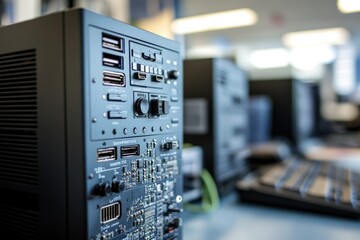 Poster - A close-up view of a computer on a desk