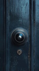 Poster - A detailed view of a wooden door handle, perfect for decorating or design purposes