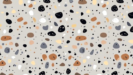 Wall Mural - abstract terrazzo pattern: a colorful and textured design