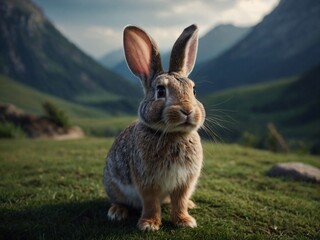 Wall Mural - Cartoon rabbit