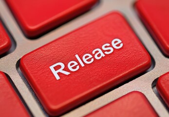 Poster - Red Keyboard Button Word 