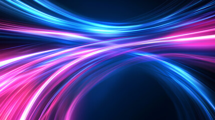 Poster - abstract background of modern tech gradient waves in blue and pink hues, technology, modern, abstrac