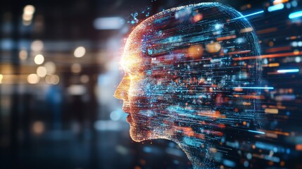 Poster - Exploring the intersection of technology and human consciousness in 4K animation