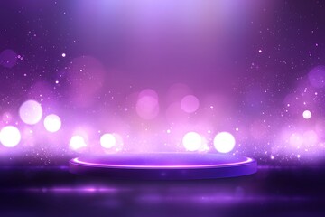 Poster - Blurred purple lights with soft bokeh background