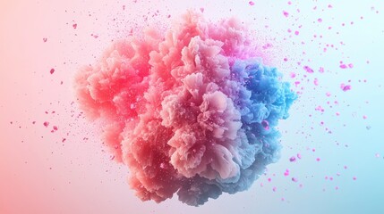 Poster - Vibrant color explosion digital art abstract background creative studio artistic perspective