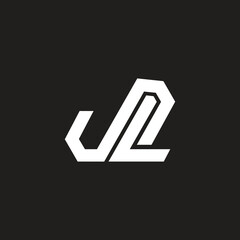 Fototapete - Letter SL or LS unique flat icon vector monogram.