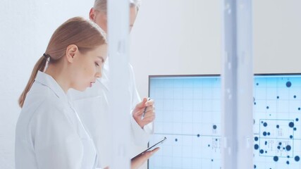 Wall Mural - scientific laboratory filled with various research equipment. scientists are conducting experiments 