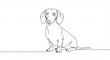 © Firman Dasmir - Elegant dachshund line art illustration emphasizing simplicity and clean design