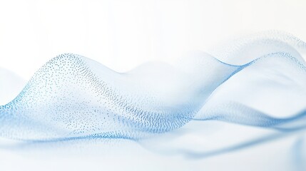 Abstract light blue wavy digital dots background