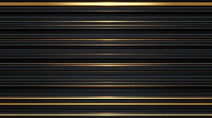 Aufkleber - Abstract background with horizontal golden lines on a black surface
