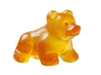 Poster - A closeup of isolated jelly fruit candy on a white background