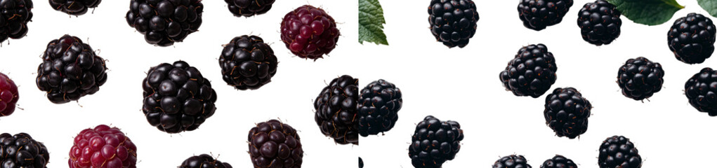 Poster - The image features a gathering of elderberries, danewort, dwarf elder, and walewort berries on a white backdrop
