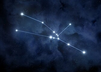 Wall Mural - taurus constellation in the night sky. stars on a dark background. astrological image of the zodiac 