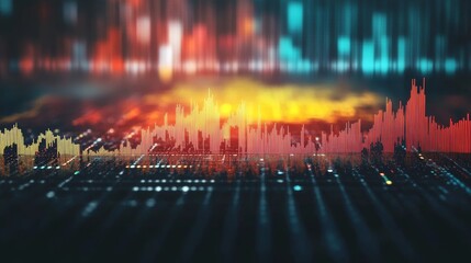 Aufkleber - Stock market graph with German flag colors, symbolizing Germany's economic trends, Full HD, 32k Resolution