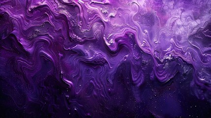 Poster - Close up of wavy purple fabric texture. Soft purple textile background. Macro photograph of cloth texture with glowing glitter and purple color waving surface. Smooth elegance cloth material. AIG51.