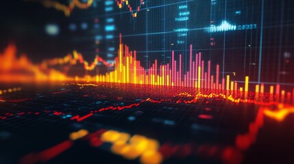 Aufkleber - Stock market graph with German flag colors, symbolizing Germany's economic trends, Full HD, 32k Resolution