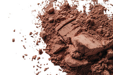 Poster - Ground black pepper powder is isolated on a white surface and shown from the top, complete with a clipping path