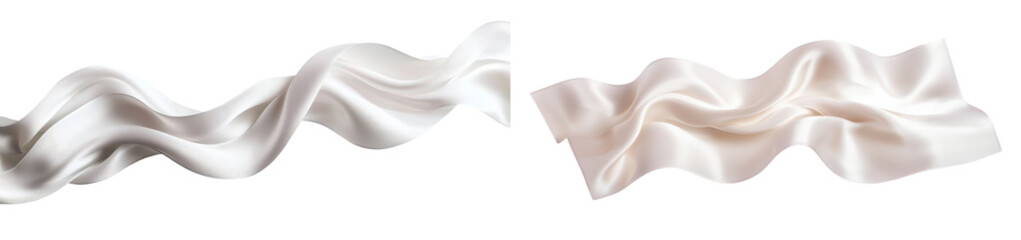 Aufkleber - A clipping path accompanies a white ribbon as it flies against an isolated white background