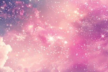 Wall Mural - pink background space fireworks astronomy.