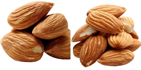 Poster - Almonds on a transparent background are generated using advanced stock techniques