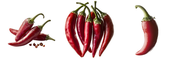 Poster - An isolated pepper stands out on a transparent background in this generative AI image