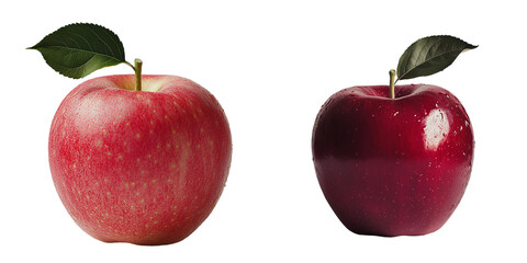 Poster - A transparent background provides the setting for a lone red apple, an image generated using stock