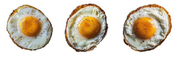 Poster - Stock has created an image of a fried egg that is isolated on a transparent background