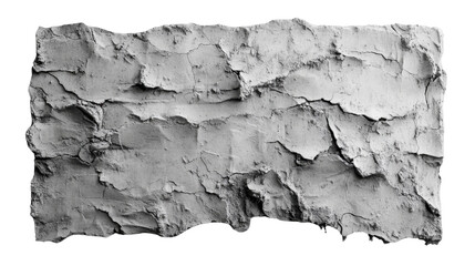 Poster - Gray concrete wall showing cracks and texture on transparent background