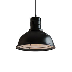 Poster - Black ceiling light isolated and set against a transparent background with Generative Ai