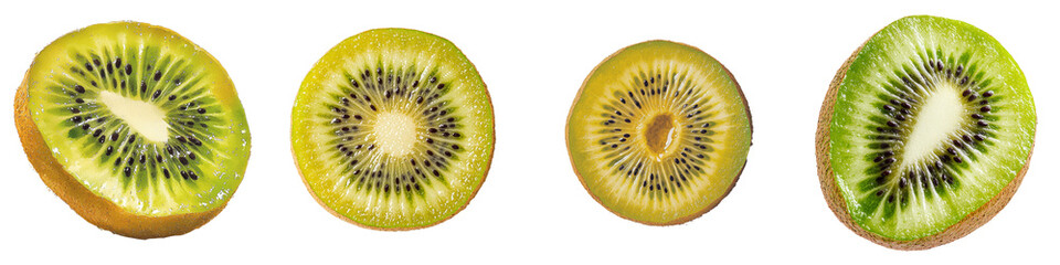 Poster - The image of a banana slice isolated on a transparent background is a product of Generative Ai