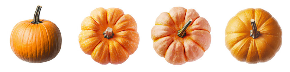 Poster - Fresh pumpkin image isolated on transparent background generated using Generative Ai technology