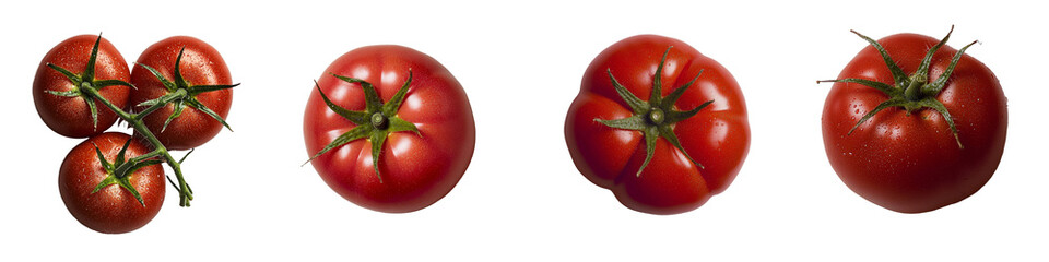 Poster - Generative Ai has created an image of a tomato isolated on a transparent background