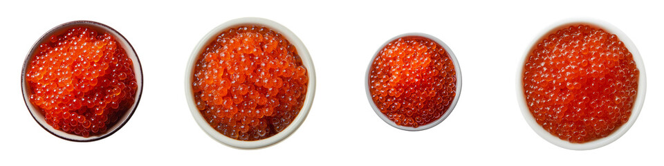 Poster - Orange caviar on a transparent background was generated using Generative Ai technology