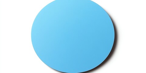 Poster - Simple Pale Blue Circle: A Minimalist Abstract Design