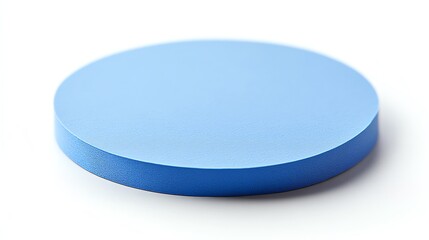 Poster - Serene Blue Disc: A Minimalist Circular Form Study