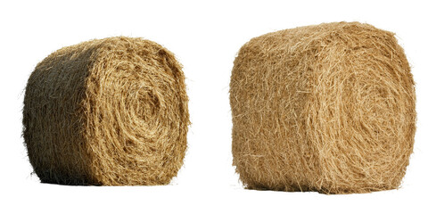 Aufkleber - An image of straw bales isolated on a transparent background is generated using Ai technology