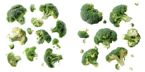 Poster - On a transparent background, an image of isolated broccoli has been generated using Ai